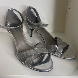 Kelly and Katie Silver Sandal Heel
